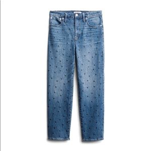 Madewell classic printed straight leg jean